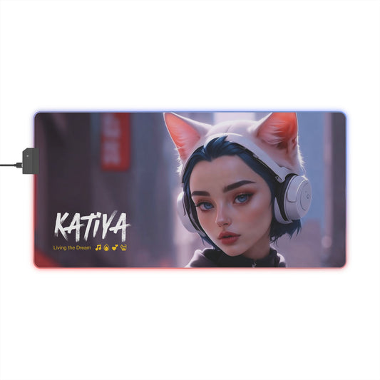 Katiya Living the Dream x LioWalls Song LED Gaming Mouse Pad – The Ultimate Gaming & Workstation Upgrade