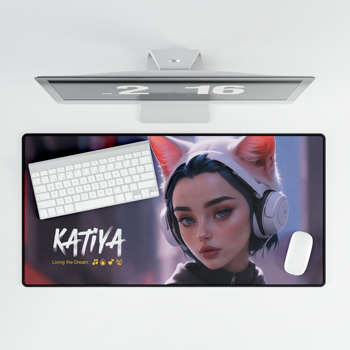 Katiya Living the Dream x LioWalls Song Desk Mat – The Ultimate Gaming & Workstation Upgrade